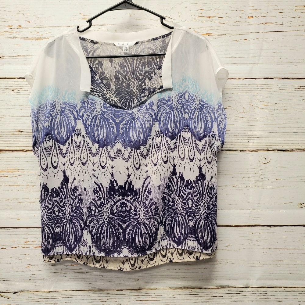 Cabi Lightweight Print Top